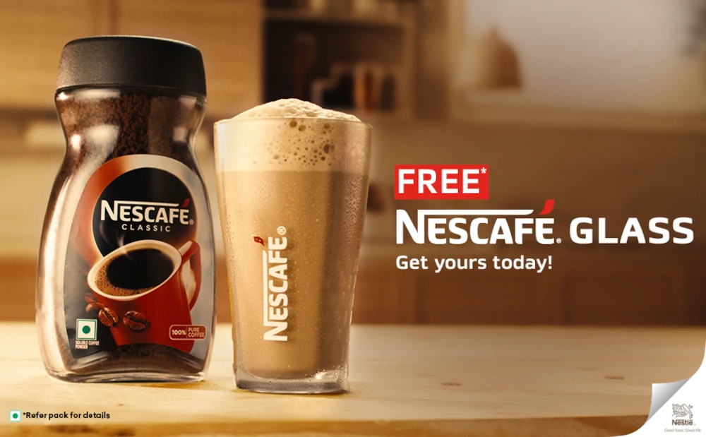 NESCAFE Classic Instant Coffee With Free Frosty Glass