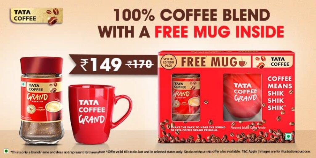 Tata Coffee Grand with Free Mug Rs. 149 only